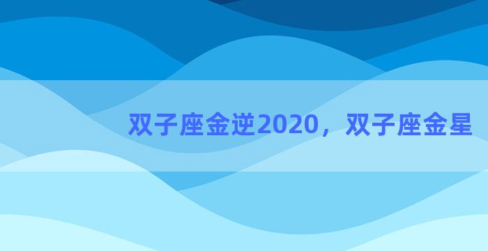 双子座金逆2020，双子座金星