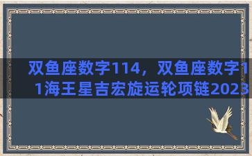 双鱼座数字114，双鱼座数字11海王星吉宏旋运轮项链2023